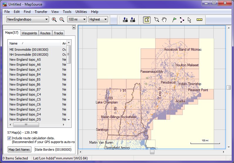 Downloading Trail Maps with MapSource - Backwoods GPS Trails