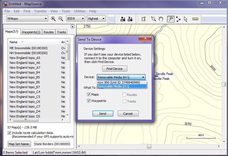 Downloading Trail Maps with MapSource - Backwoods GPS Trails