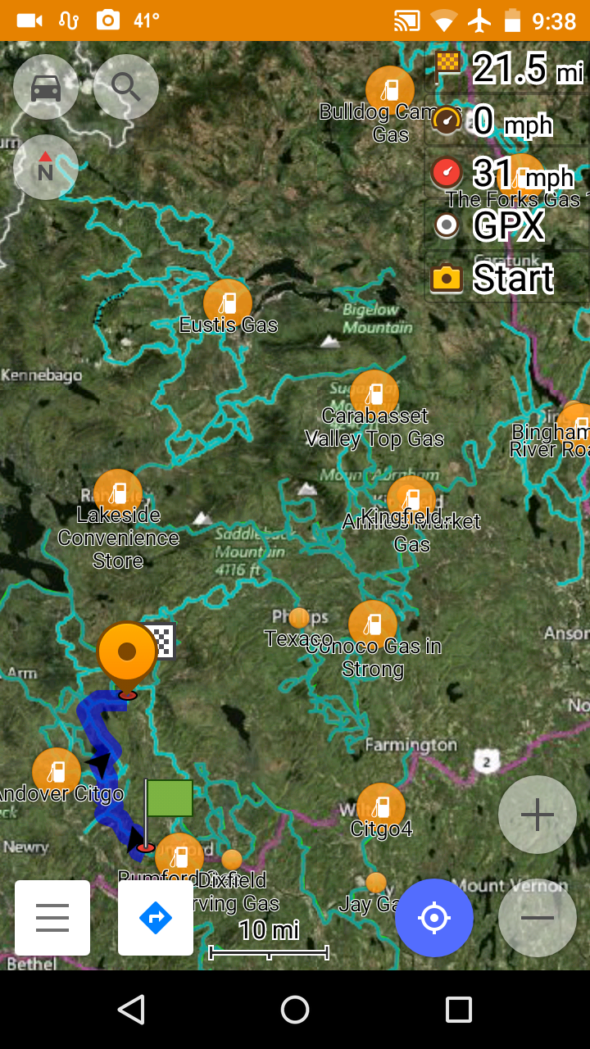 ATV trail map for OsmAnd on Android