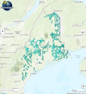 Maine ATV Trail map for Garmin GPS