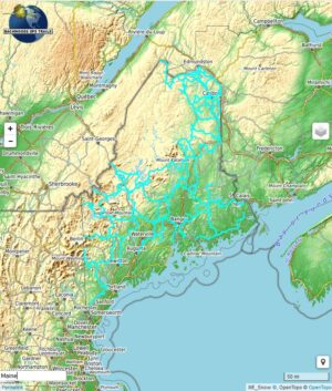 Maine GPS Snowmobile Trail Map