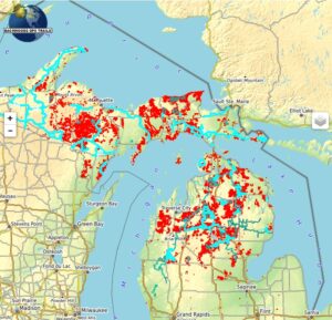 Michigan ATV ORV and Trail Bike map for Garmin GPS.
