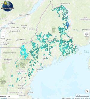 New Hampshire and Maine ATV Trail map for Garmin GPS
