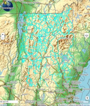 New Hampshire and Vermont GPS Snowmobile Trail Map