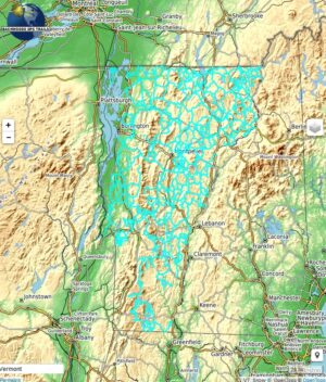 Vermont GPS Snowmobile Trail map